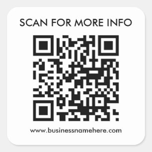 Beruflicher QR-Strichcode Quadratischer Aufkleber