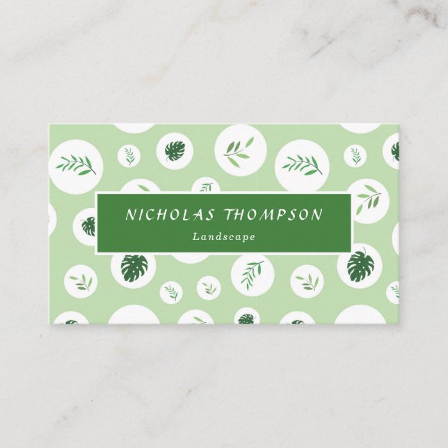 Beruflicher Rasen und Baumpflege Terminkarte (Vorderseite)