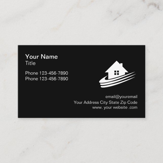 Beruflicher Realtor für moderne Logos Visitenkarte (Vorderseite)