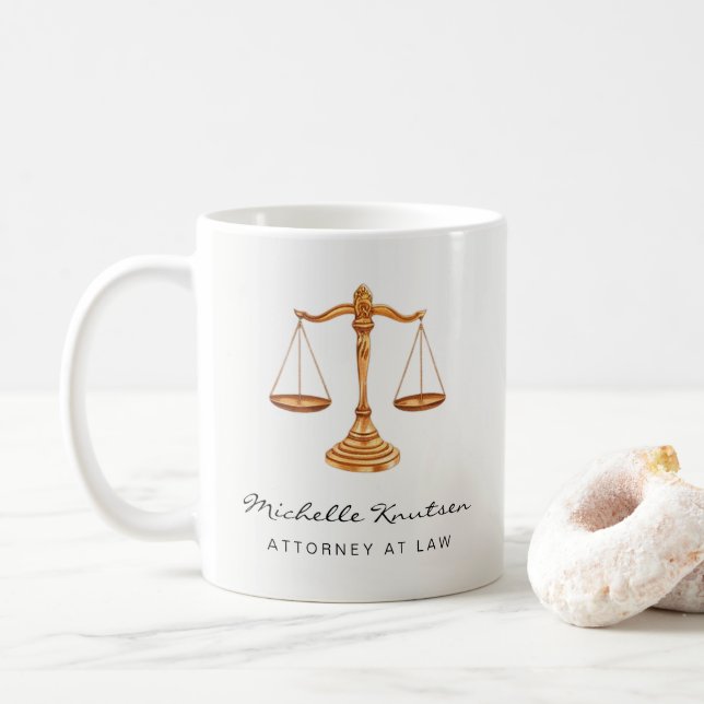 Beruflicher Rechtsanwalt Luxus Gold Kaffeetasse (Mit Donut)
