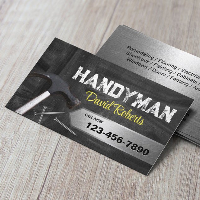 Beruflicher Reparaturservice für Handyman Visitenkarte (Von Creator hochgeladen)