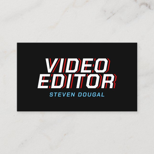 Beruflicher Retro-Minimalismus Visitenkarte (Vorderseite)