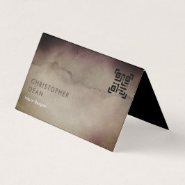 Beruflicher rustikaler brauner Abstrakter QR-Code Visitenkarten