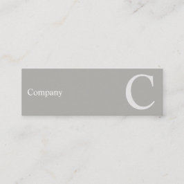 Beruflicher sauberer Typo-graue Mini Visitenkarte