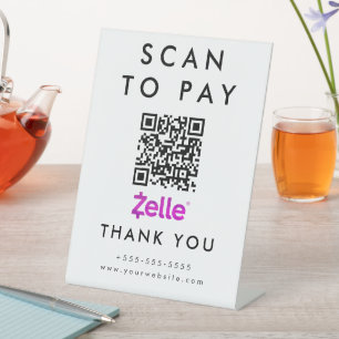 Beruflicher Scan zum Bezahlen von QR-Code in Zelle Sockelschild