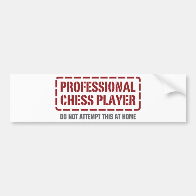 Beruflicher Schach-Spieler Autoaufkleber (Vorne)