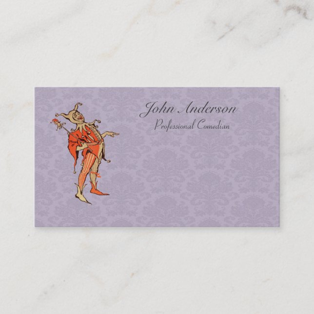 Beruflicher Schauspieler - Gerichts-Spaßvogel Visitenkarte (Vorderseite)