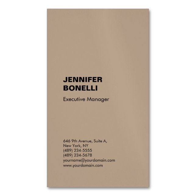 Beruflicher schlicht minimalistischer moderner Sti Magnetische Visitenkarte (Vorderseite Vertikal)