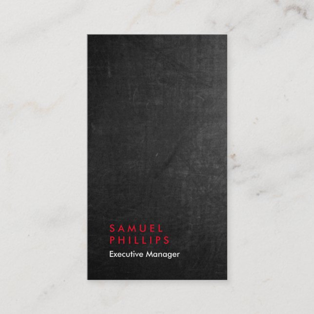 Beruflicher schlichter Manager mit vertikaler Scha Visitenkarte (Vorderseite)