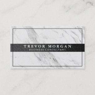 Beruflicher schwarzer Ledertrimmmarmor Visitenkarte