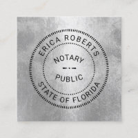 Beruflicher Staat Notary Briefmarke Modernes Silbe
