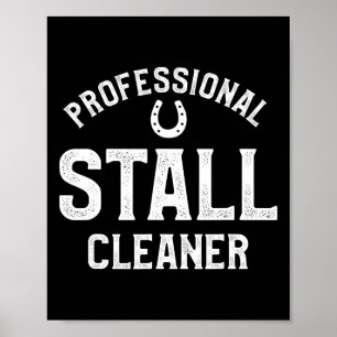 Beruflicher Stall Cleaner Pferderücken Reitsport P Poster