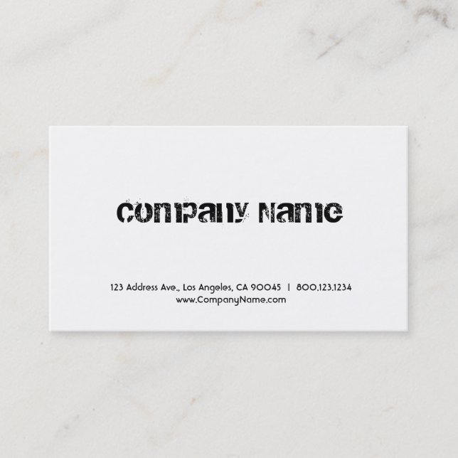 Beruflicher Store mit Grunge Schriftart Visitenkarte (Vorderseite)
