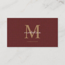 Beruflicher Strick Tweed Red Maroon Gold Monogram