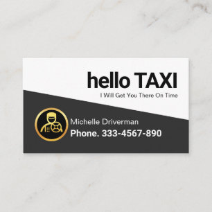 Beruflicher Taxifahrer für das Dreieck-Taxi Visitenkarte
