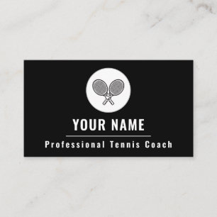 Beruflicher Tennis Coach Lehrer Country Club Visitenkarte