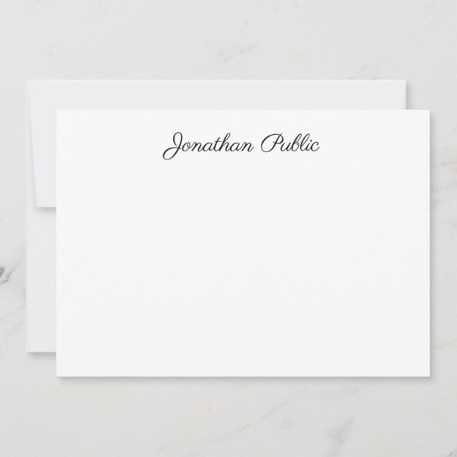 Beruflicher Trend zu manuellen Skriptnamen Mitteilungskarte (Vorderseite)