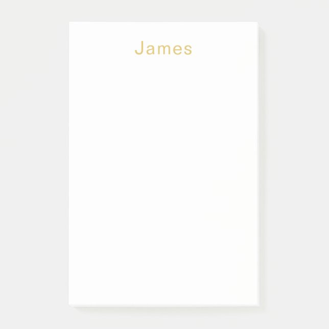 Beruflicher, trendiger Minimalistischer Name Post-it Klebezettel (Vorderseite)