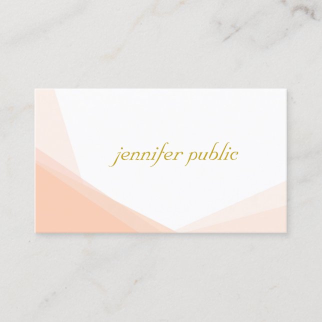 Beruflicher, trendy Gold Handschrift Name Modern Visitenkarte (Vorderseite)