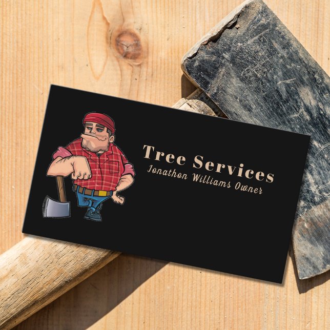 Beruflicher Typ für den Black & Red Tree Service C Visitenkarte (Von Creator hochgeladen)