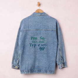 Beruflicher Typesetter Denim Jacket Jeansjacke