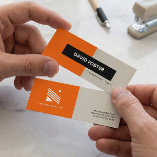 Beruflicher Typist - Einfach elegant Stilvoll Mini Visitenkarte