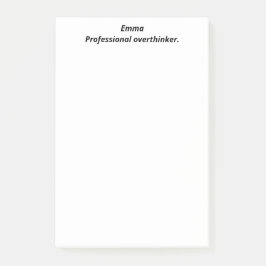 Beruflicher Überdenker, lustig, witzig, maßgeschne Post-it Klebezettel