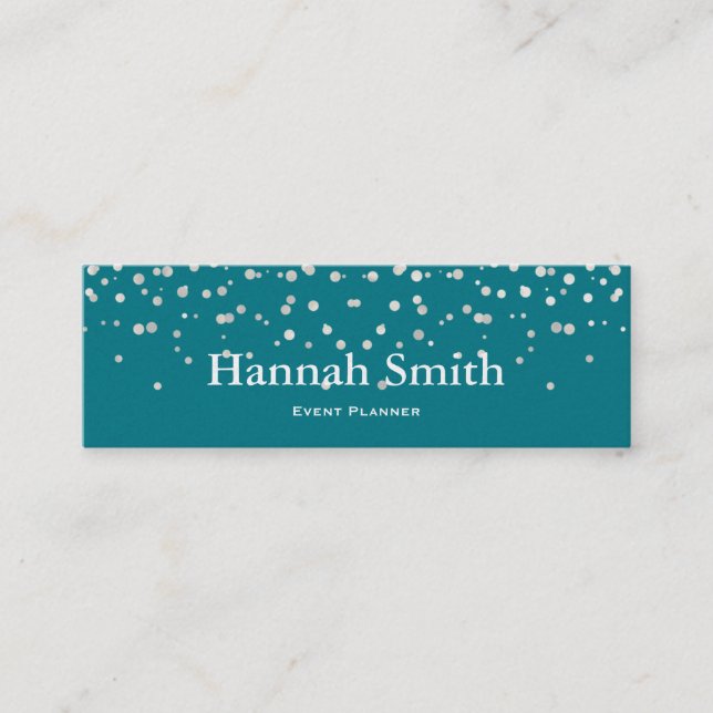 Beruflicher und moderner Luxus Glitzer Mini Visitenkarte (Vorderseite)