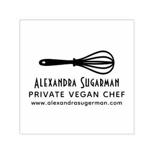 Beruflicher Veganer Koch, Whisk Business-Logo Permastempel