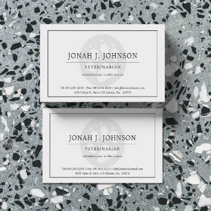 Beruflicher Veterinärdienst Hundeschalter-Visite Visitenkarte
