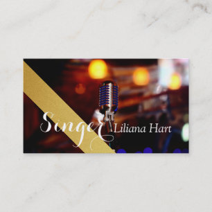 Beruflicher Vokalist, Sänger, Music Business Card Visitenkarte