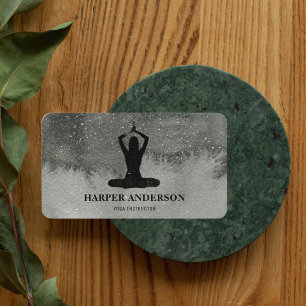 Beruflicher Wasserfarben-Yoga-Lehrer Visitenkarte