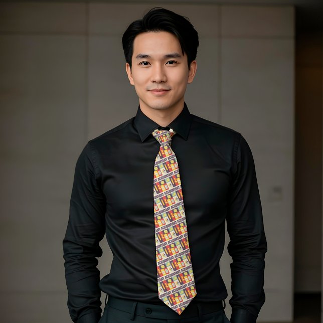 Beruflicher Wirtschaftsprüfer Iconic Small Design Krawatte (Von Creator hochgeladen)