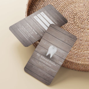 Beruflicher Zahnarzt Wood Ernennung Terminkarte