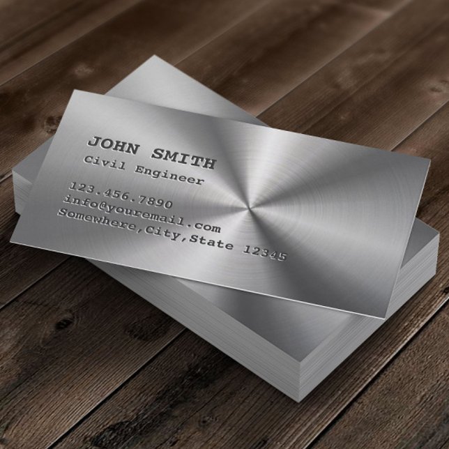 Beruflicher Ziviler Metallingenieur Visitenkarte (Von Creator hochgeladen)