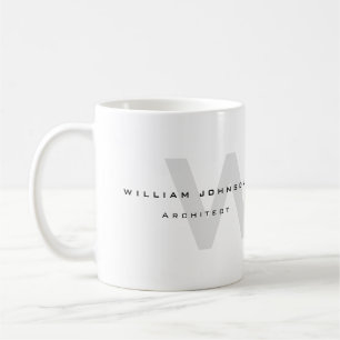 Berufliches Architekten-Monogramm Schwarzweiss Kaffeetasse