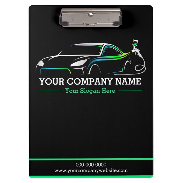 Berufliches Auto Body Paint Shop Automotive Klemmbrett (Vorderseite)