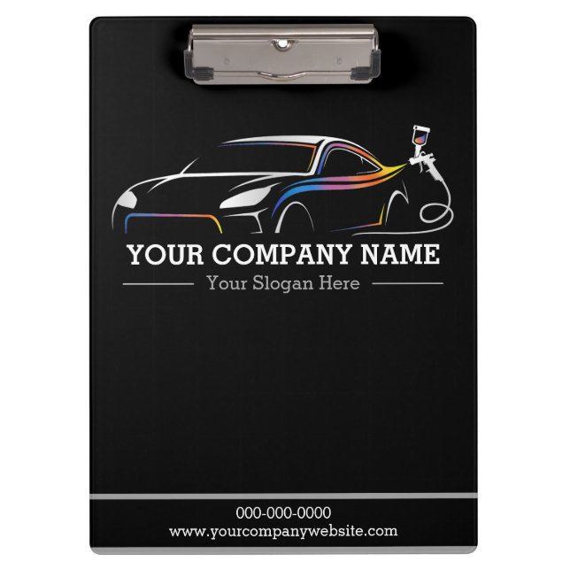 Berufliches Auto Body Paint Shop Automotive Klemmbrett (Vorderseite)