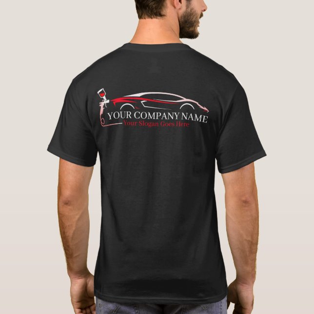 Berufliches Auto Body Paint Shop Automotive T-Shirt (Rückseite)