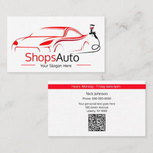 Berufliches Auto Body Paint Shop Automotive Visitenkarte