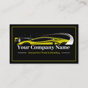 Berufliches Auto im Detail Autoabwasch-Unternehmen Visitenkarte
