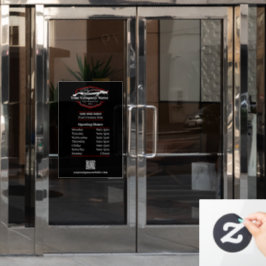 Berufliches Auto im Detail Autowaschanlage Fensteraufkleber