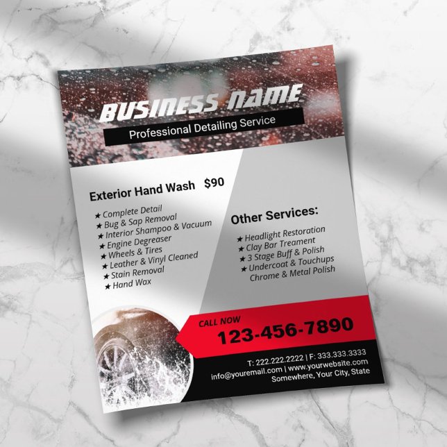 Berufliches Auto zum Abwasch Flyer (Von Creator hochgeladen)