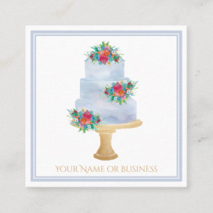 Berufliches Bäckerchen im Aquarium Quadratische Visitenkarte