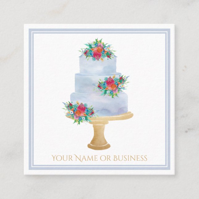 Berufliches Bäckerchen im Aquarium Quadratische Visitenkarte (Vorderseite)