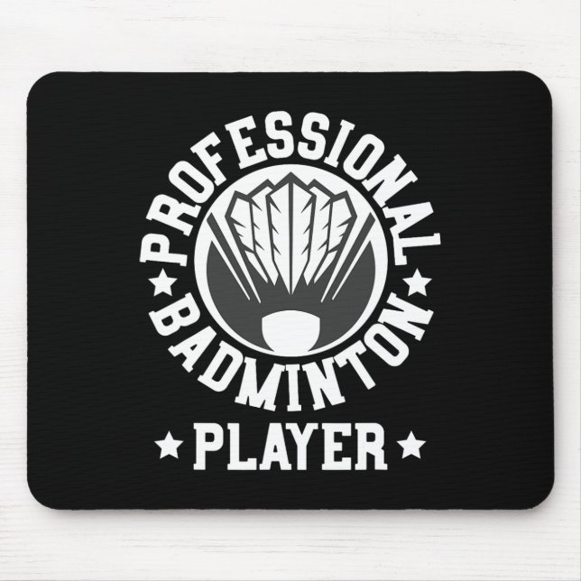 Berufliches Badminton Player Shuttle-T-Shirt Mousepad (Vorne)