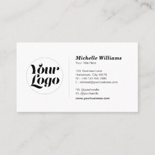 Berufliches, benutzerdefiniertes Round-Logo Visitenkarte