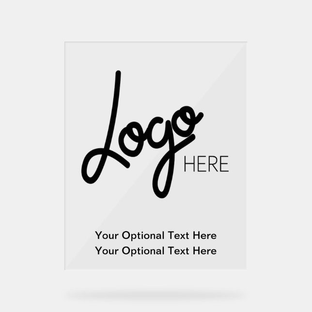 Berufliches Big Business-Logo Acrylschild (Vorderseite)