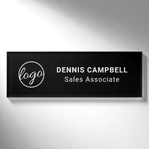 Berufliches Black Business-Logo Namenschild