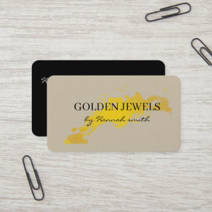 Berufliches Black Gold Metal Modernes Elegantes Visitenkarte